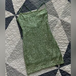 Speechless Green Sequin Dress